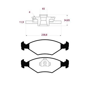 Kit Disco Pastillas Litton Volkswagen Gol 1995/2000