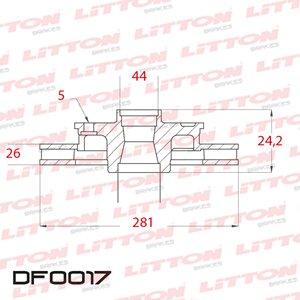 Disco Freno Alfa Romeo 164 2.0 EXC. TS 92/. Del Ventilado