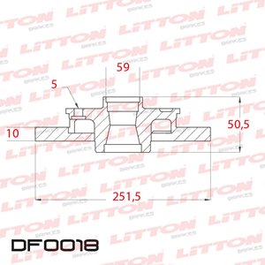 Disco Freno Alfa Romeo 147 Todos 97/... Trasero Solido