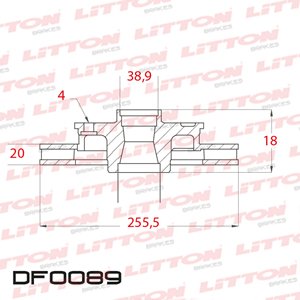 Disco Freno Volkswagen Gol GTI 94/...Delante Ventilado
