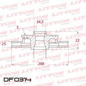Disco Freno Volkswagen Bora 1.8 T-2.3 I 5V 00/. Delant Vent