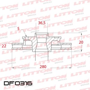 Disco Freno Volkswagen New Beetle 2.0 99/..Delante Ventilado