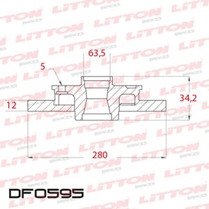 Disco Freno Honda HRV 1.8 15/. Tras Solido