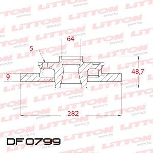 Disco Freno Honda Accord 2.4-3.0 Electric 05/09 Tras Solido