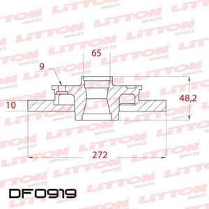 Disco Freno Volkswagen Caddy III 1.2-1.6-2.0 10/.Tras Solido