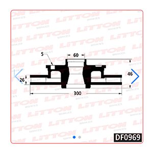 Disco Freno Litton Chevrolet Tracker 2016/..