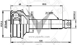 Junta Garma Daihatsu Cuore L210 Lado Rueda 24/20