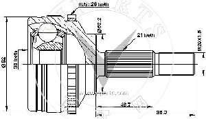 Junta Garma Renault Clio II Abs 26z Lado Rueda 21/21