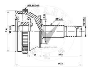 Junta Garma Alfa Romeo 145/146/155/164 2.0 94/.. L/R 25/25
