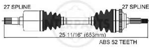 Semieje Garma Hyundai Santa Fe 2.7 AT 01/05 Izq 653mm 27/27M