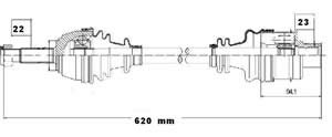 Semieje Garma Renault 4S - 6 620mm 22/23