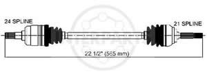 Semieje Garma Peugeot 205D 87/.. Izq 565mm 21/24 Mang 70mm