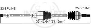 Semieje Garma Ford Focus 1,4-1,6-1,8 16V Der 930mm 25/23