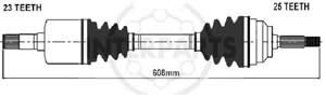 Semieje Garma Ford Escort Zetec 97/.. Izq 613mm 25/23