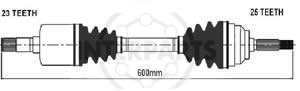 Semieje Garma Ford Courrier Izq 600mm 25/23