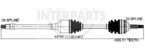 Semieje Garma Renault Master 01/.. Der ABS 1123m 28/39 L420m